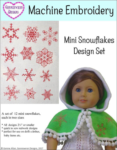 Genniewren Machine Embroidery Design Mini Snowflakes Design Set 1 Machine Embroidery Designs larougetdelisle