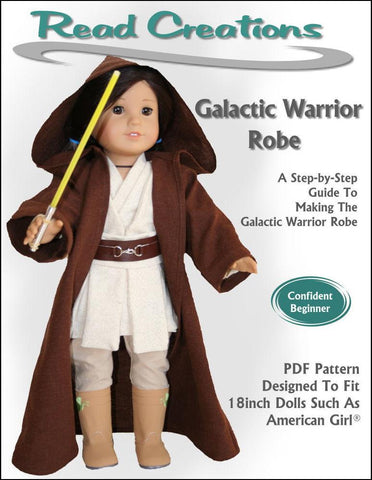 Read Creations 18 Inch Modern Galactic Warrior Robe 18" Doll Clothes larougetdelisle