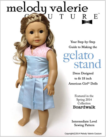 Melody Valerie Couture 18 Inch Modern Gelato Stand Dress 18" Doll Clothes larougetdelisle