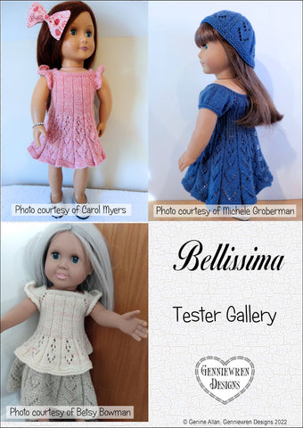 Genniewren Knitting Bellissima 18" Doll Knitting Pattern larougetdelisle