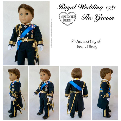 Genniewren 18 Inch Historical Royal Wedding 1981 The Groom 18 inch Doll Clothes Pattern larougetdelisle