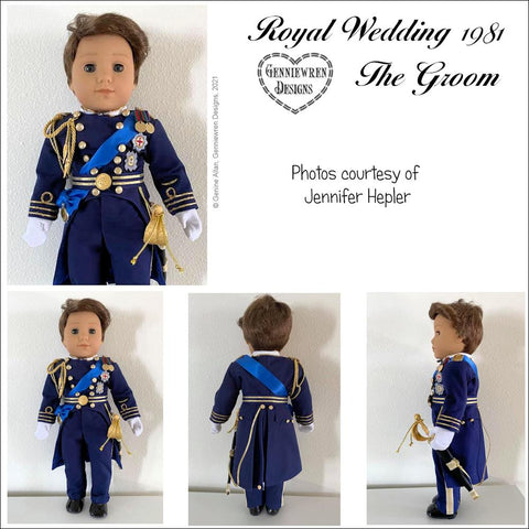 Genniewren 18 Inch Historical Royal Wedding 1981 The Groom 18 inch Doll Clothes Pattern larougetdelisle
