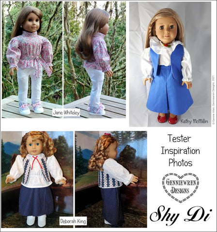 Genniewren 18 Inch Historical Shy Di 1980s Style Ensemble 18" Doll Clothes Pattern larougetdelisle