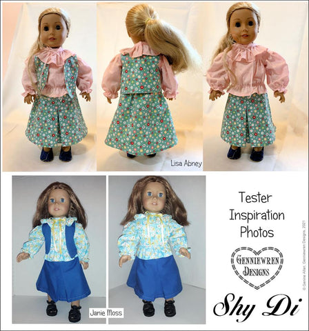 Genniewren 18 Inch Historical Shy Di 1980s Style Ensemble 18" Doll Clothes Pattern larougetdelisle