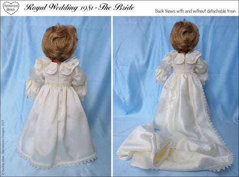 Genniewren 18 Inch Historical Royal Wedding 1981 The Bride 18 inch Doll Clothes Pattern larougetdelisle