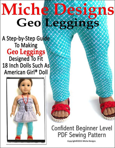 Miche Designs 18 Inch Modern Geo Leggings 18" Doll Clothes larougetdelisle