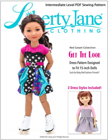 Liberty Jane Ruby Red Fashion Friends Get The Look Dress Pattern For 15" Ruby Red Fashion Friends Dolls larougetdelisle