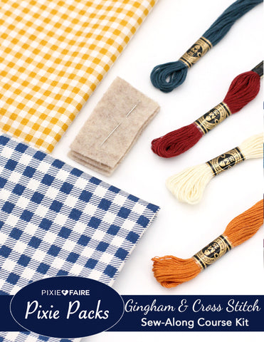 larougetdelisle Pixie Packs Pixie Packs Sewing With Gingham Course Kit larougetdelisle