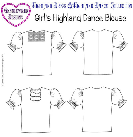 Genniewren 18 Inch Modern Girl's Highland Bundle 18" Doll Clothes Pattern larougetdelisle