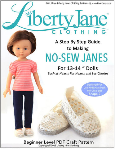 Liberty Jane H4H/Les Cheries No Sew Janes Shoes for Les Cheries and Hearts for Hearts Girls Dolls larougetdelisle