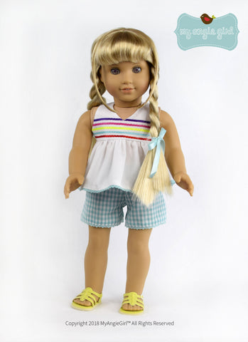 My Angie Girl 18 Inch Modern Halter Sun-Dress 18" Doll Clothes Pattern larougetdelisle