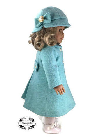 Crabapples 18 Inch Modern Classic Coat and Classic Hat Bundle 18" Doll Clothes Pattern larougetdelisle