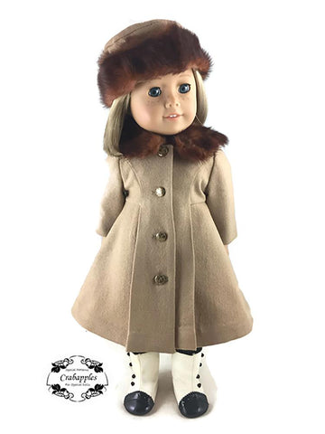 Crabapples 18 Inch Modern Classic Coat and Classic Hat Bundle 18" Doll Clothes Pattern larougetdelisle