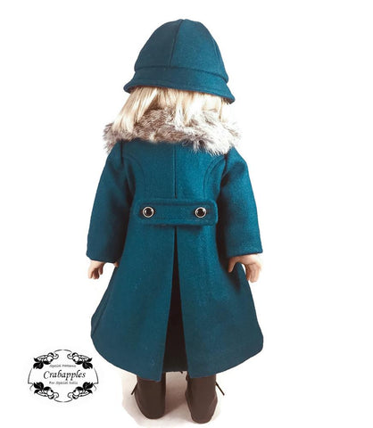 Crabapples 18 Inch Modern Classic Coat and Classic Hat Bundle 18" Doll Clothes Pattern larougetdelisle