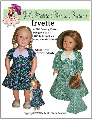 Mon Petite Cherie Couture 18 Inch Modern Irvette 18" Doll Clothes Pattern larougetdelisle