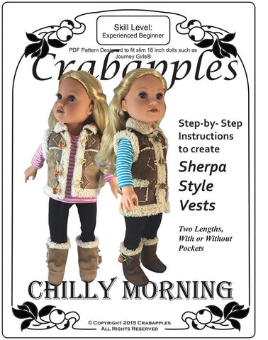 Crabapples Journey Girl Chilly Morning Vest Pattern for Journey Girls Dolls larougetdelisle