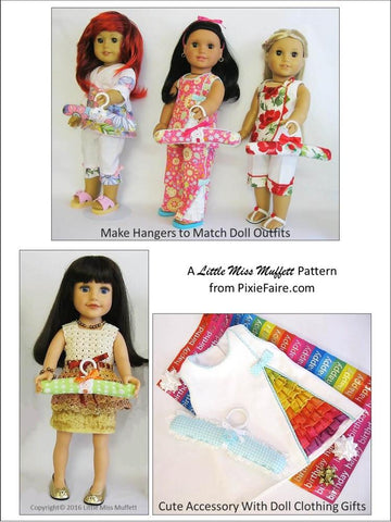 Little Miss Muffett 18 Inch Modern Just a Little Hanger 16" to 18" Doll Accessory Pattern larougetdelisle