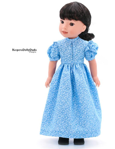 Keepers Dolly Duds larougetdelisle WellieWishers Prairie Ruffles Dress 14.5" Doll Clothes Pattern larougetdelisle