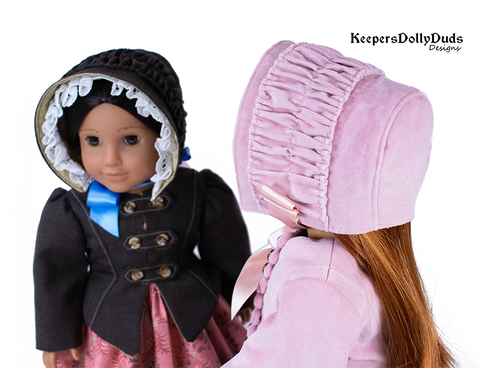 Keepers Dolly Duds Designs 18 Inch Historical 1850s Girls Jacket and Bonnet Ensemble 18" Doll Clothes Pattern larougetdelisle