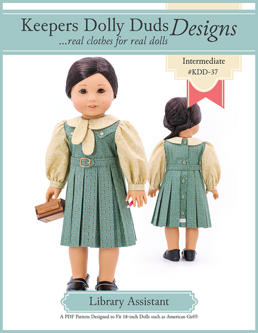 Keepers Dolly Duds Designs 18 Inch Historical Library Assistant 18" Doll Clothes Pattern larougetdelisle