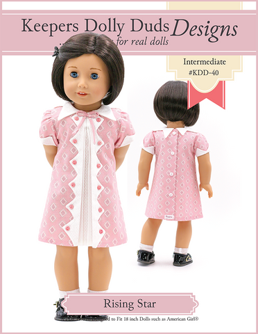 Keepers Dolly Duds Designs 18 Inch Historical Rising Star 18" Doll Clothes Pattern larougetdelisle