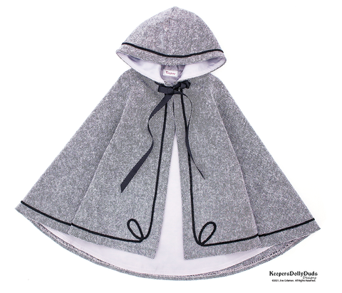 Keepers Dolly Duds Designs 18 Inch Historical Hooded Cloak 18" Doll Clothes Pattern larougetdelisle