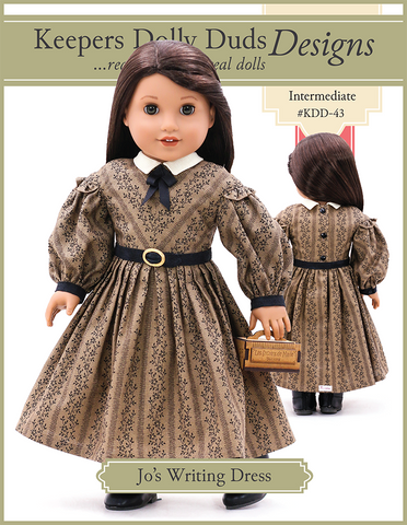 Keepers Dolly Duds Designs 18 Inch Historical Jo's Writing Dress 18" Doll Clothes Pattern larougetdelisle