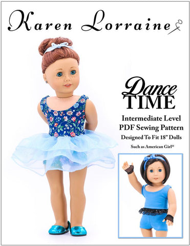 Karen Lorraine Design 18 Inch Modern Dance Time 18" Doll Clothes Pattern larougetdelisle