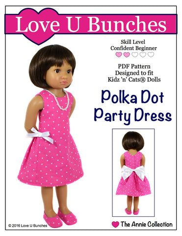 Love U Bunches Kidz n Cats Polka Dot Party Dress for Kidz N Cats Dolls larougetdelisle