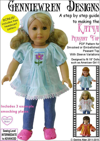 Genniewren 18 Inch Modern Katya Peasant Top 18" Doll Clothes larougetdelisle