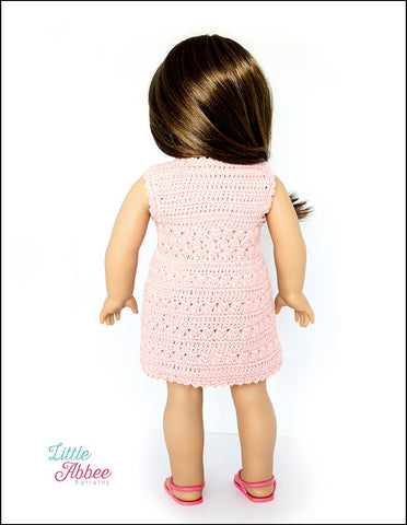 Little Abbee Crochet Summer Wrap Dress 18" Doll Clothes Crochet Pattern larougetdelisle