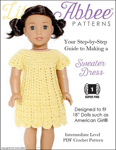 Little Abbee Crochet Sweater Dress Crochet Pattern larougetdelisle