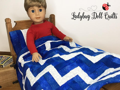 Ladybug Doll Quilts Quilt On The Rails 18" Doll Quilt Pattern larougetdelisle