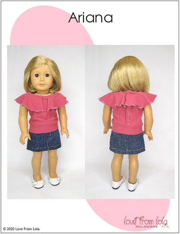 Love From Lola 18 Inch Modern Ariana 18" Doll Clothes Pattern larougetdelisle