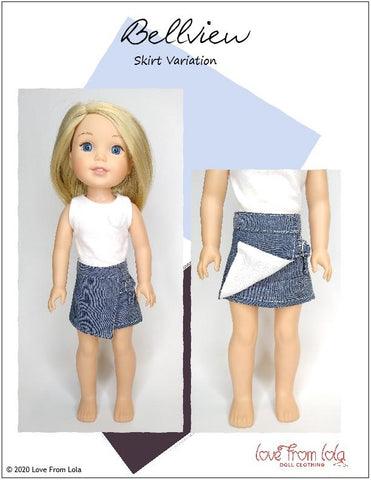 Love From Lola WellieWishers Bellview Dress and Romper 14.5" Doll Clothes Pattern larougetdelisle
