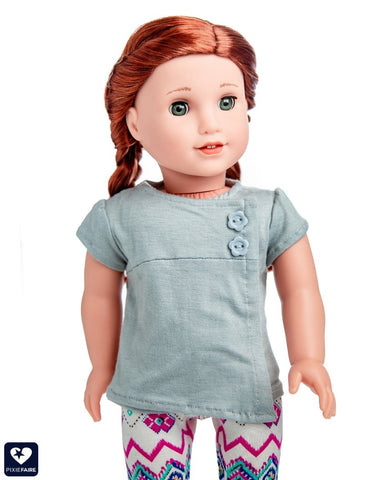 Love From Lola 18 Inch Modern The Lucy Shirt 18" Doll Clothes Pattern larougetdelisle