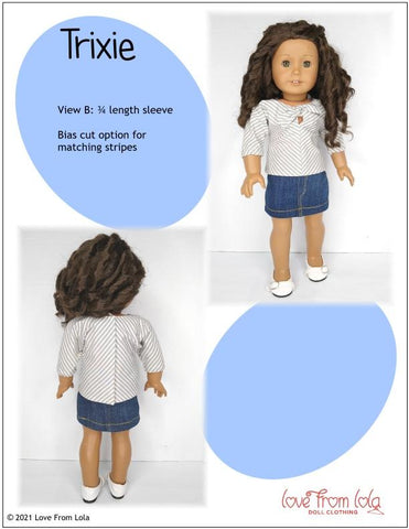 Love From Lola 18 Inch Modern Trixie 18" Doll Clothes Pattern larougetdelisle