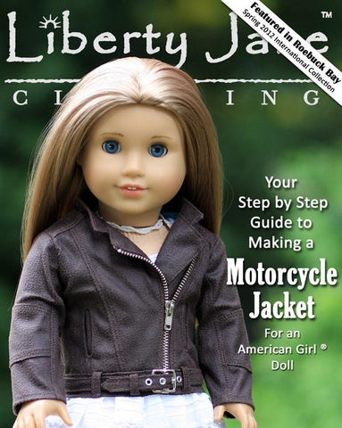 Liberty Jane 18 Inch Modern Motorcycle Jacket 18" Doll Clothes Pattern larougetdelisle