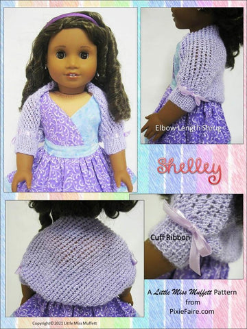 Little Miss Muffett Knitting Shelley 18" Doll Clothes Knitting Pattern larougetdelisle