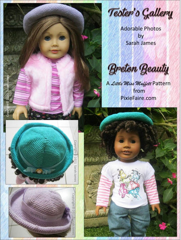 Little Miss Muffett Crochet Breton Beauty 18" Doll Clothes Crochet Pattern larougetdelisle
