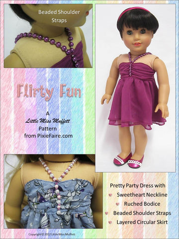 Little Miss Muffett 18 Inch Modern Flirty Fun 18" Doll Clothes Pattern larougetdelisle