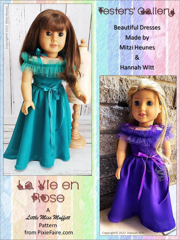 Little Miss Muffett 18 Inch Modern La Vie en Rose 18" Doll Clothes Pattern larougetdelisle