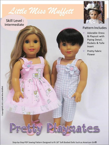 Little Miss Muffett 18 Inch Modern Pretty Playmates 18" Doll Clothes Pattern larougetdelisle