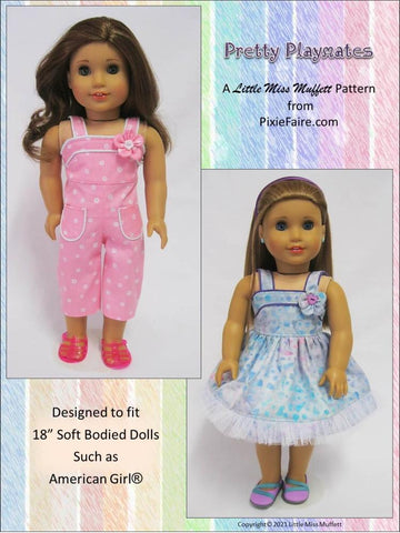 Little Miss Muffett 18 Inch Modern Pretty Playmates 18" Doll Clothes Pattern larougetdelisle