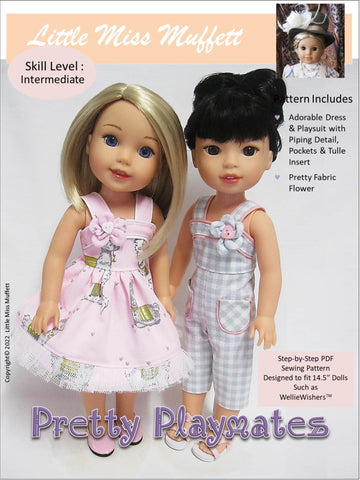 Little Miss Muffett 18 Inch Modern Pretty Playmates 14.5" Doll Clothes Pattern larougetdelisle