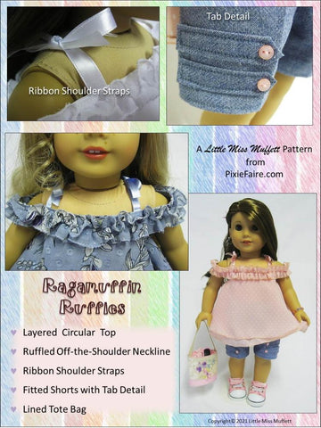 Little Miss Muffett 18 Inch Modern Ragamuffin Ruffles 18" Doll Clothes larougetdelisle