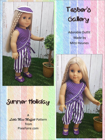 Little Miss Muffett 18 Inch Modern Summer Holiday Pattern For 18 Inch Dolls larougetdelisle