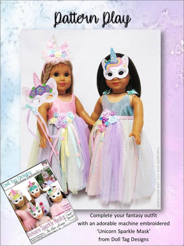 Little Miss Muffett 18 Inch Modern Unicorns & Sugarplums 18" Doll Clothes Pattern larougetdelisle