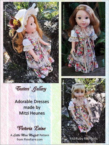 Little Miss Muffett WellieWishers Victoria Laine 14.5" Doll Clothes Pattern larougetdelisle