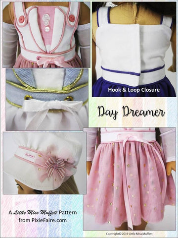 Little Miss Muffett 18 Inch Modern Day Dreamer Dress 18" Doll Clothes Pattern larougetdelisle